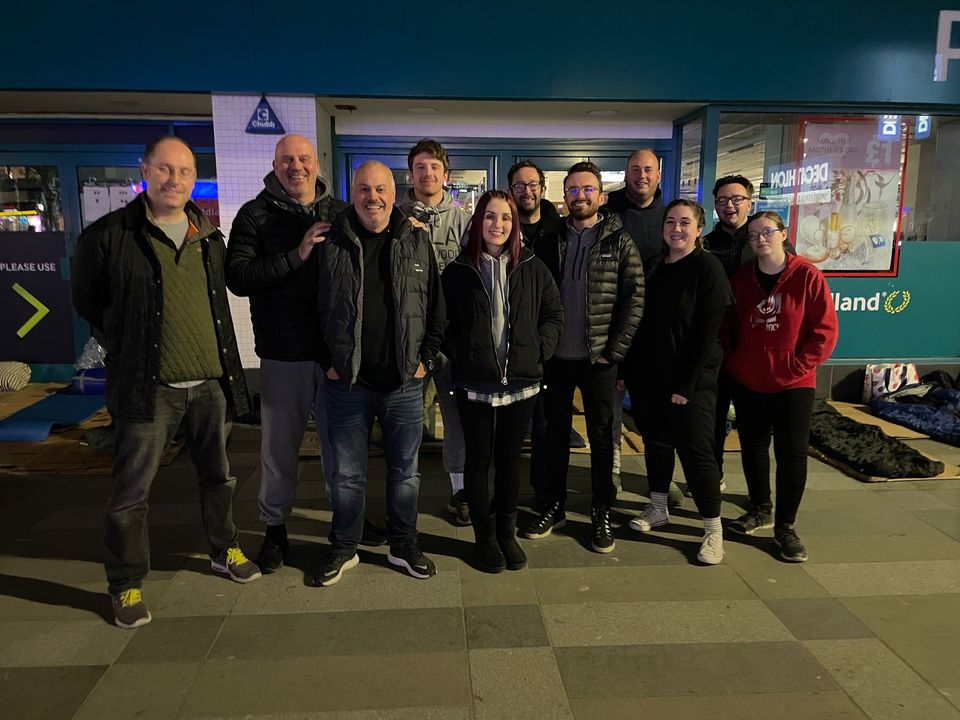 ILG teams sleep rough for a night
