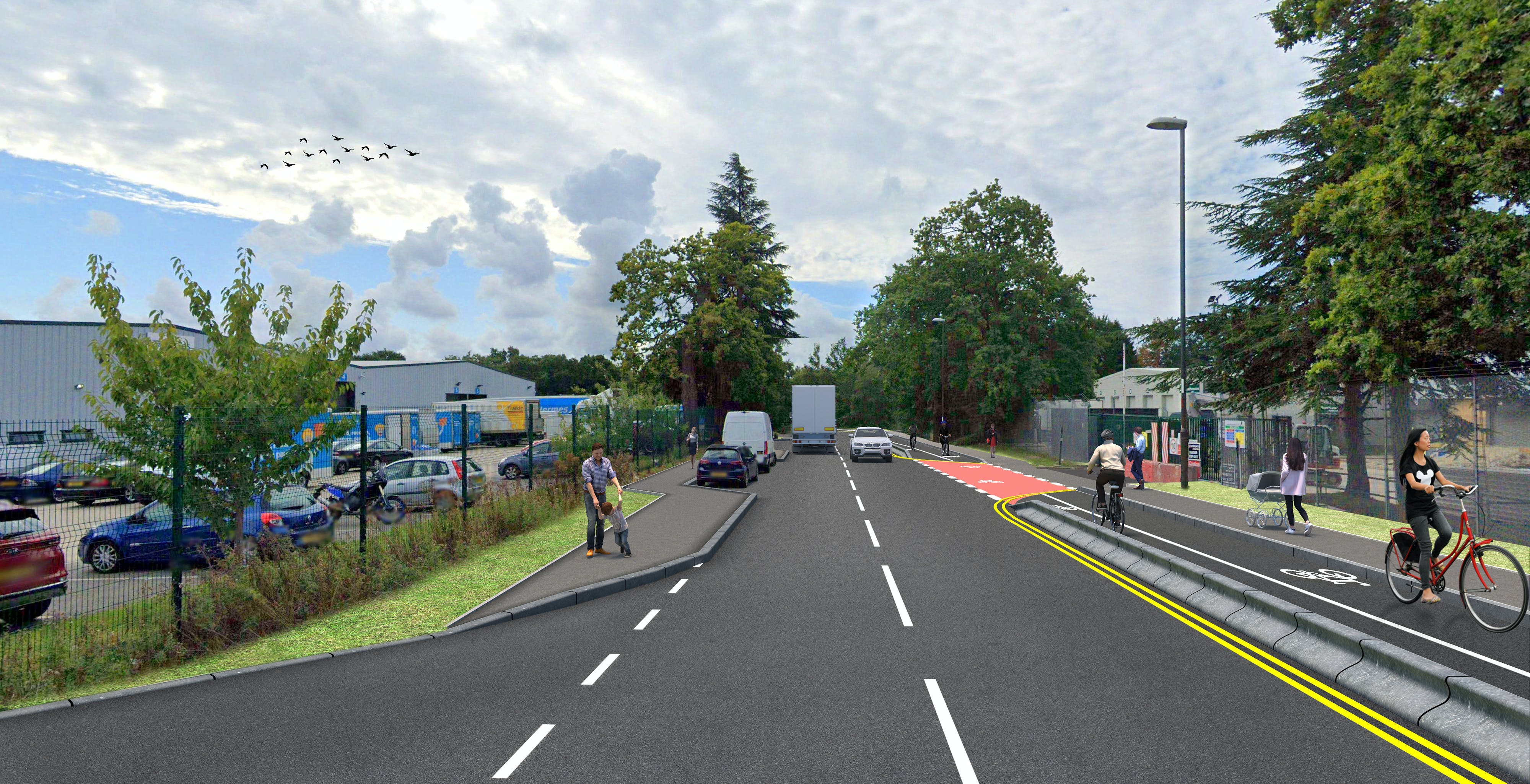 Proposed Cycle and Walking Improvements in Manor Royal