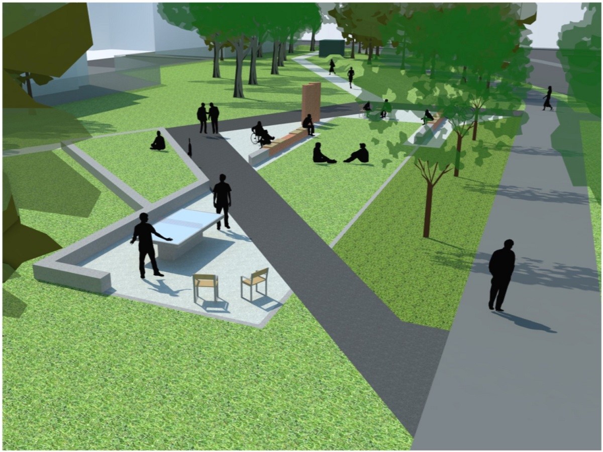 The Terrace pocket park - slide 1